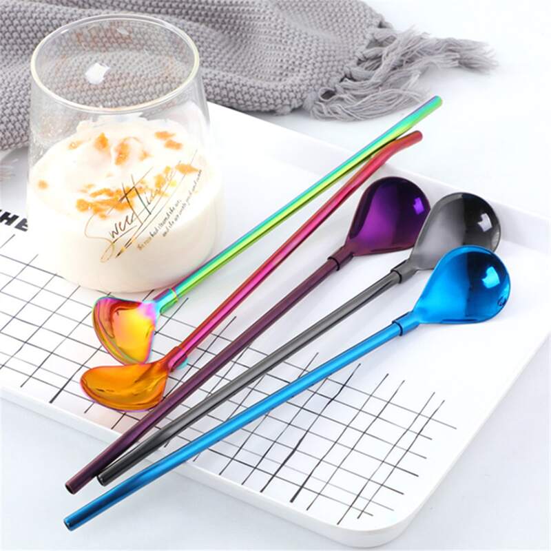 

1pc Random Long Handle Spoon, Multicolor