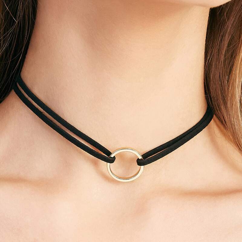 

Ring Rope Choker, Black