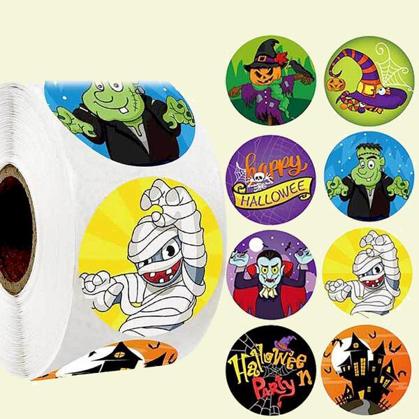 

1roll Halloween Pattern Sticker, Multicolor