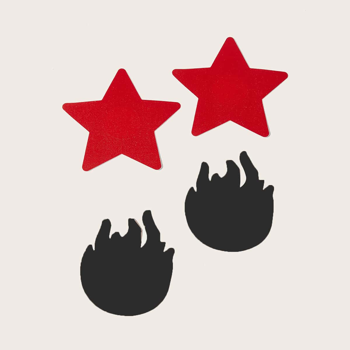 

2pairs Geo Shaped Nipple Cover, Multicolor