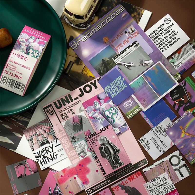 

60sheets Random Mixed Pattern Material Paper, Multicolor