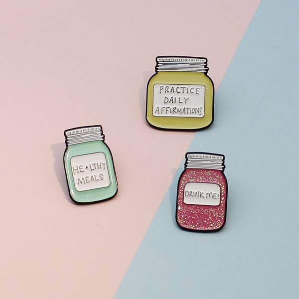 

3pcs Kids Bottle Design Brooch, Multicolor