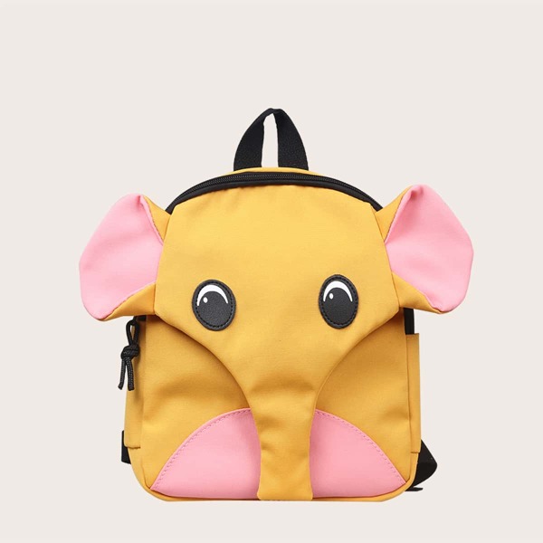 

Kids Cartoon Elephant Design Backpack, Yellow