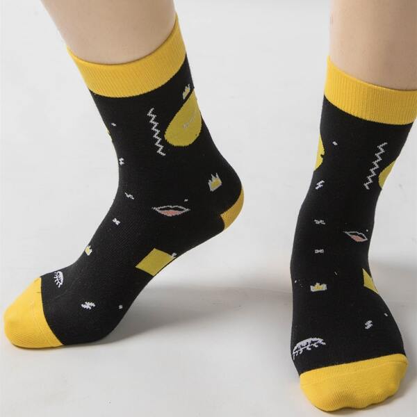 

Geometric Pattern Socks, Multicolor