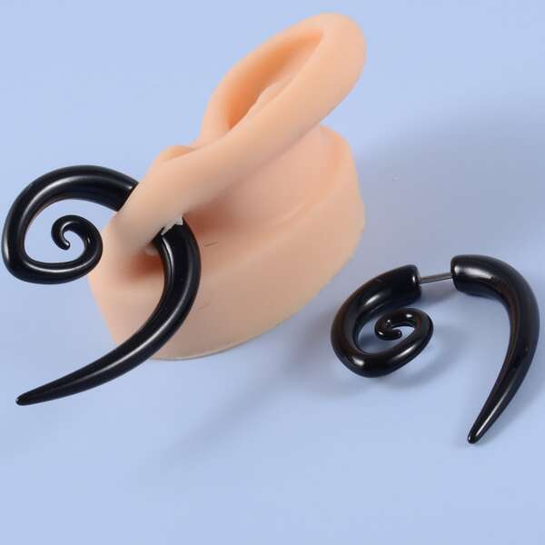 

2pcs Men Spiral Ear Expander, Black