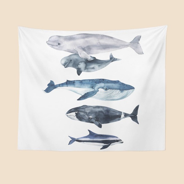 

Whale Print Tapestry, Multicolor