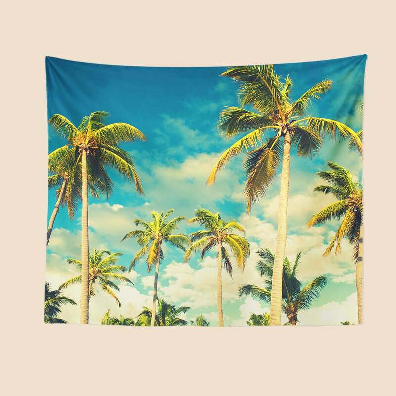 

Coconut Tree Print Tapestry, Multicolor