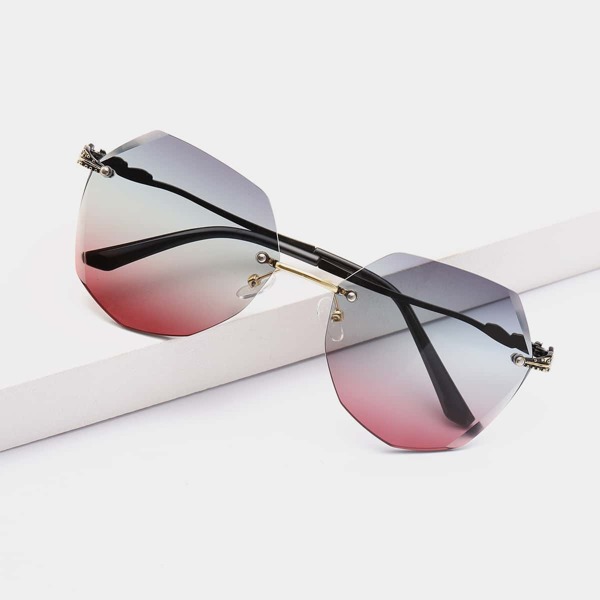 

Rimless Gradient Lens Sunglasses
