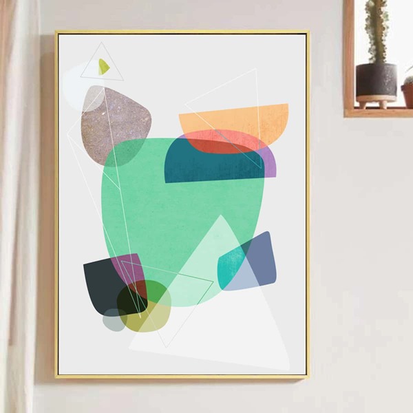 

Water Color Pattern Wall Painting Without Frame, Multicolor