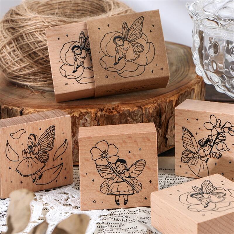

1pc Mixed Pattern Random Stamp, Khaki
