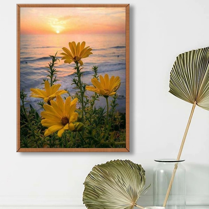 

Landscape Print DIY Diamond Drawing Without Frame, Multicolor