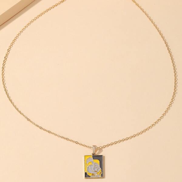 

Geo Charm Necklace, Multicolor