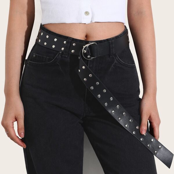 

Studded Decor Belt, Black