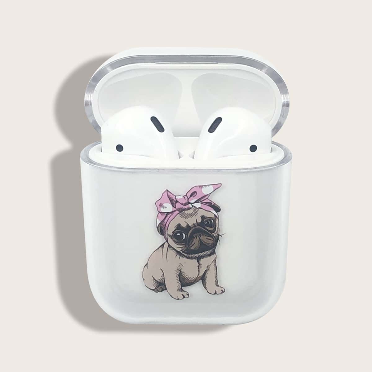 

Dog Pattern Clear Airpods Case