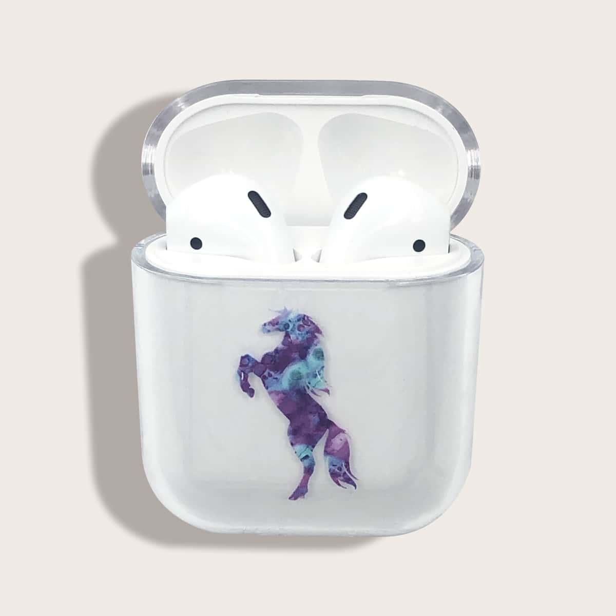 

Horse Pattern Clear Airpods Case