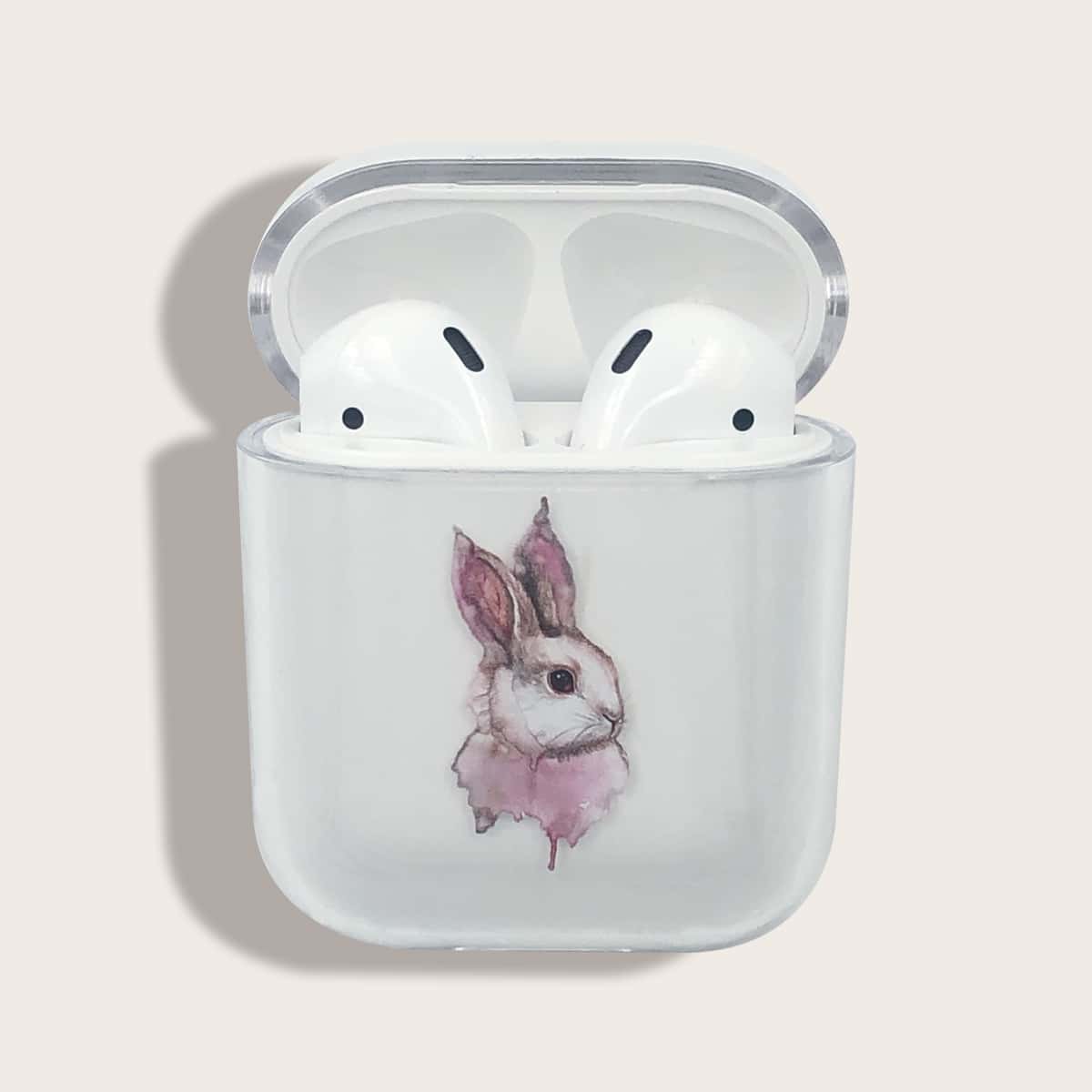 

Rabbit Pattern Clear Airpods Case
