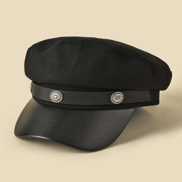 

Black Belt Decor Baker Boy Cap