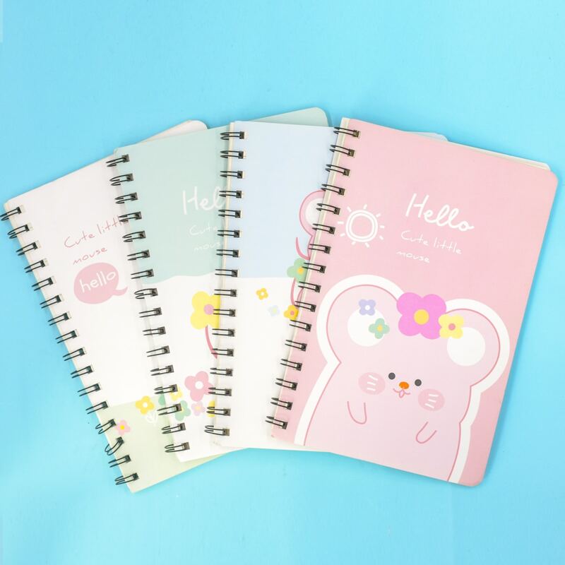 

1pack Mouse Print Cover Random Notebook, Multicolor