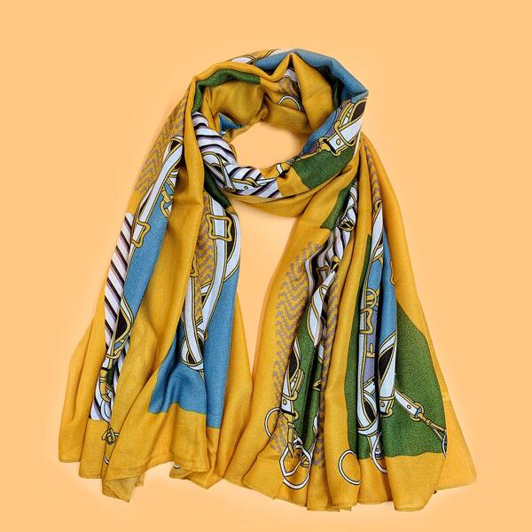 

Chain Pattern Scarf, Multicolor