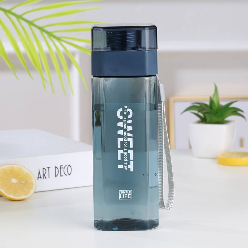 

Slogan Graphic Water Bottle, Navy blue