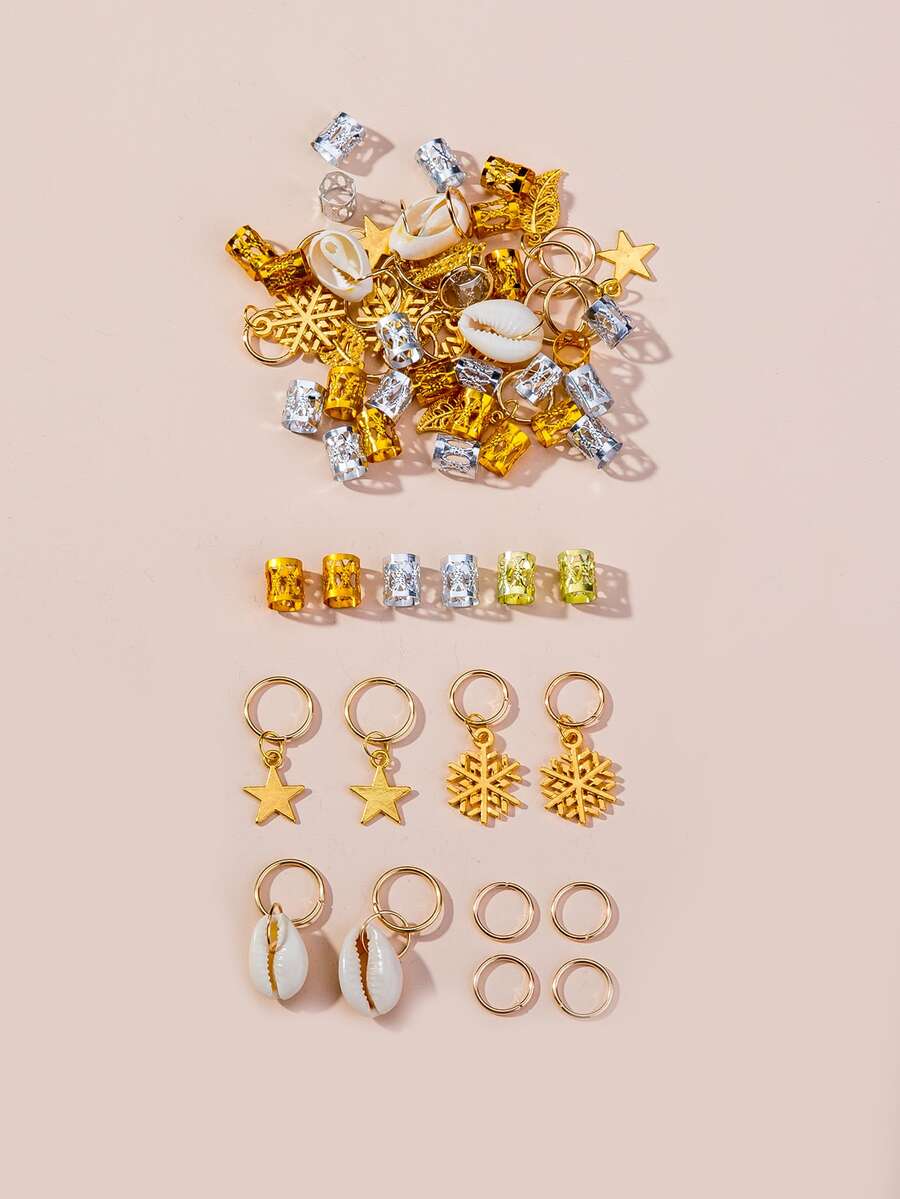78pcs Toddler Girls Shell Decor Hair Accessory - Multicolor - View 1