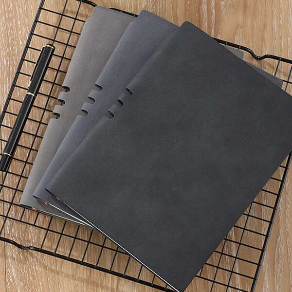

1pc Random Color PU Cover Notebook, Multicolor