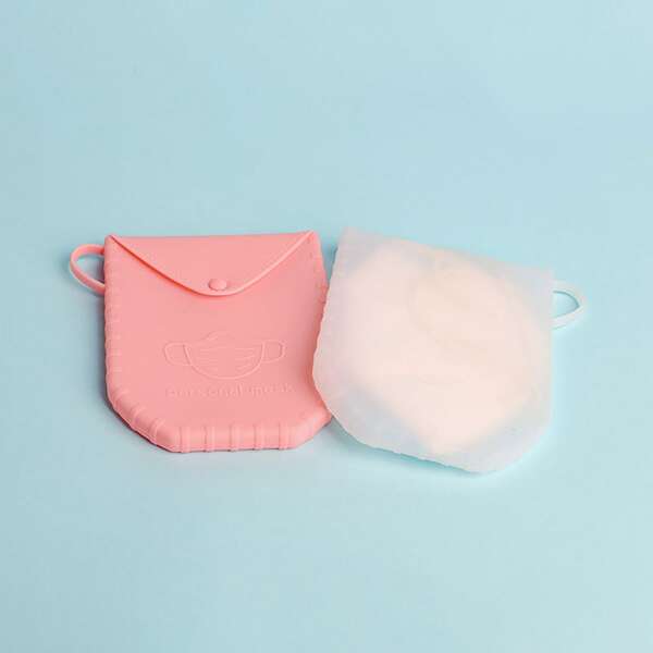 

1pc Silicone Random Face Cover Storage Bag, Multicolor
