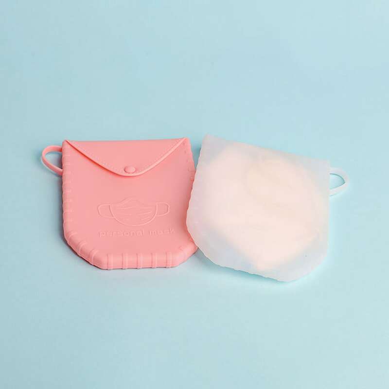 

1pc Silicone Random Face Cover Storage Bag, Multicolor