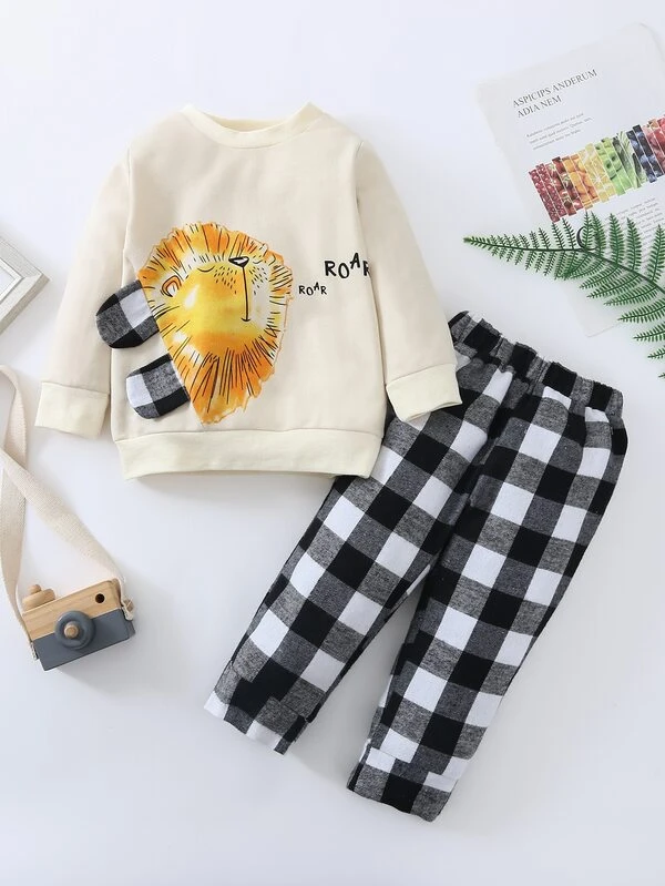 baby boy buffalo plaid pants