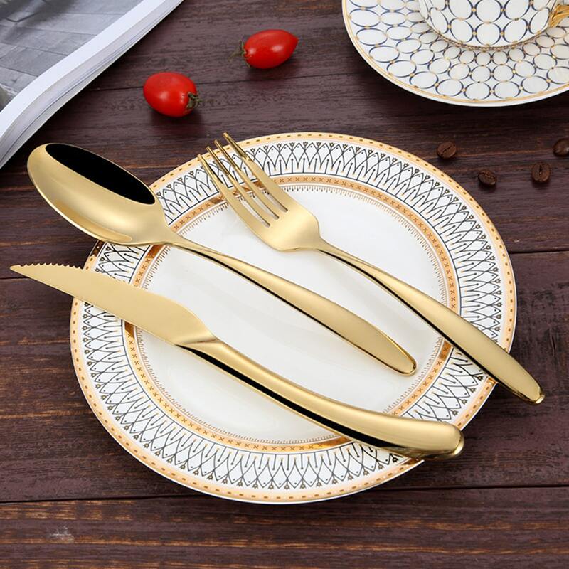 

3pcs Stainless Steel Cutlery Set, Gold