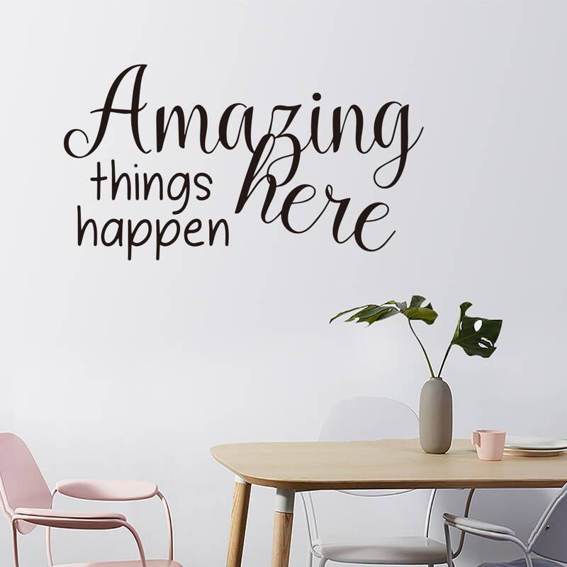 

Slogan Graphic Wall Sticker, Black