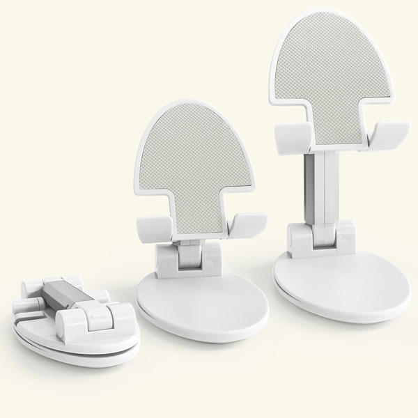 

Foldable Desktop Phone Holder, White