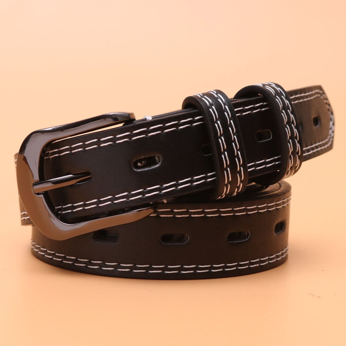 

Guys Hollow Out Belt, Black