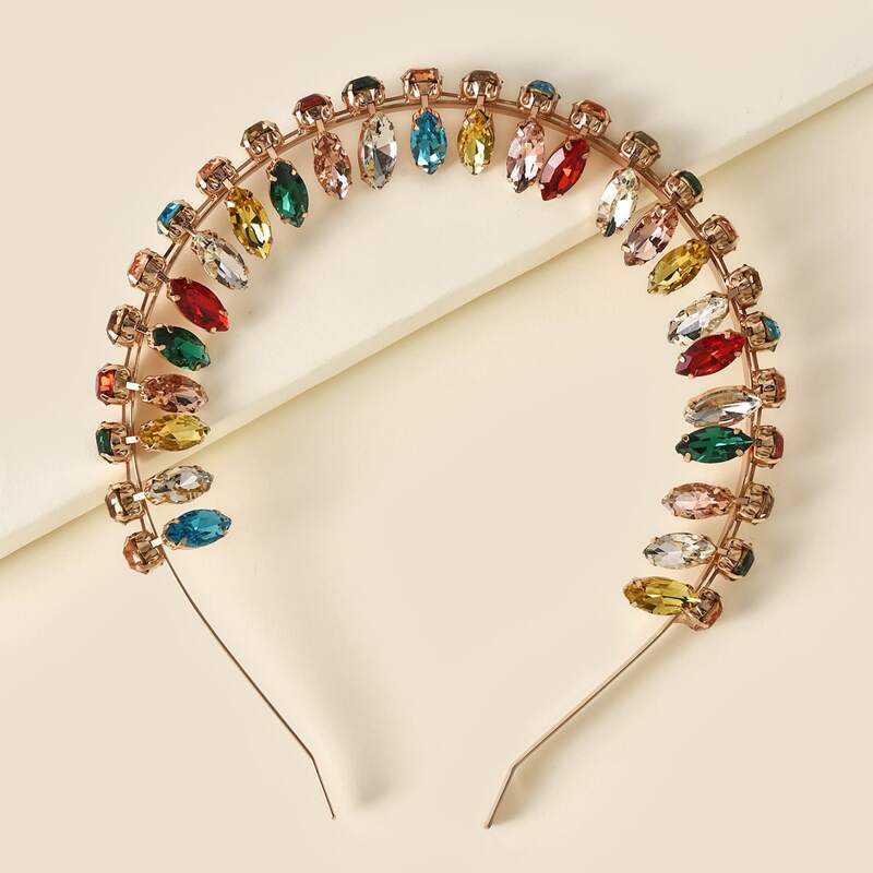 

Gemstone Decor Hair Hoop, Gold