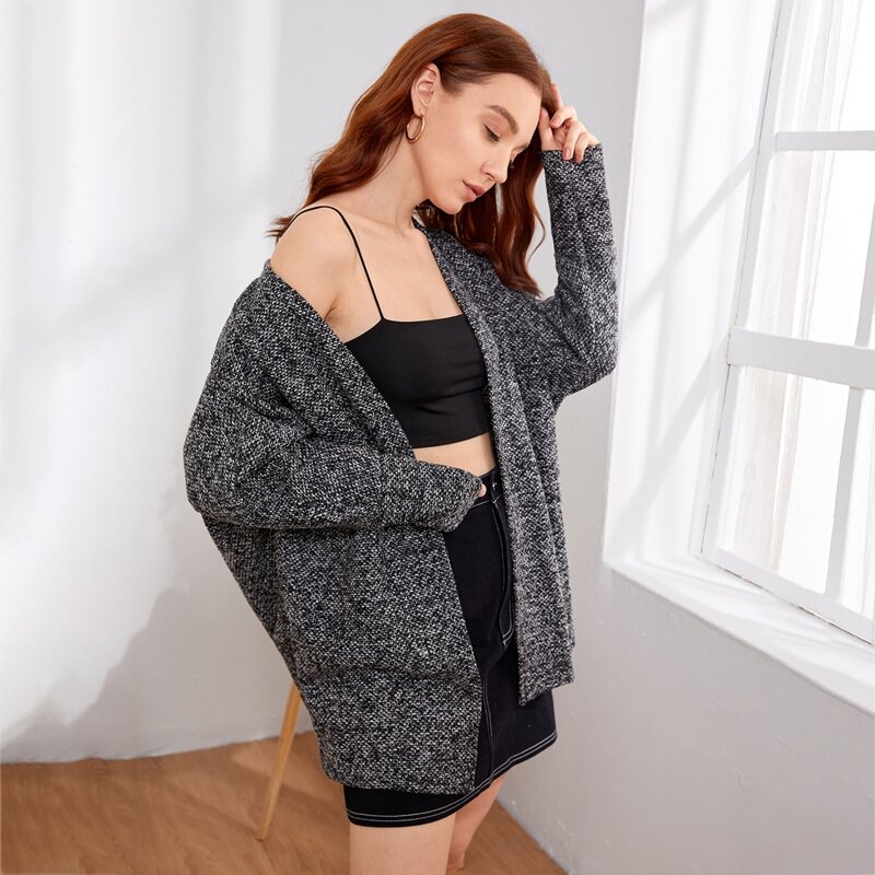 

Batwing Sleeve Space Dye Cardigan, Dark grey