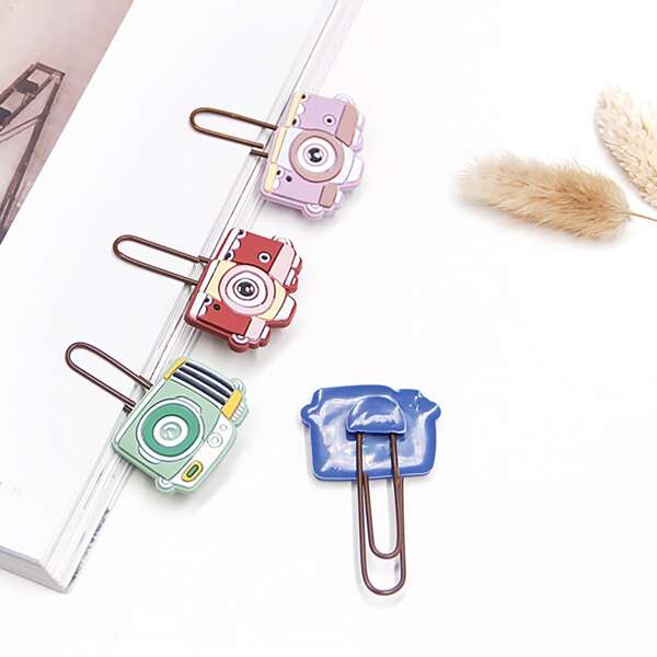 

3pcs Camera Detail Random Paper Clip, Multicolor