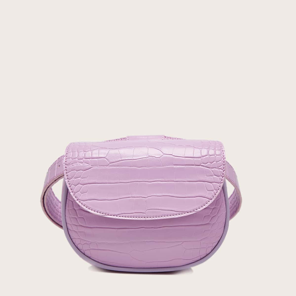 

Crocodile Belt Bag, Purple