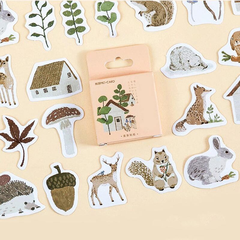 

46pcs Animal Print Sticker, Multicolor