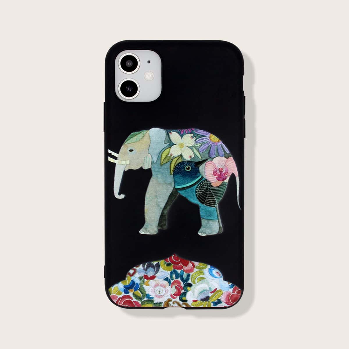 Elephant iPhone Case, Black