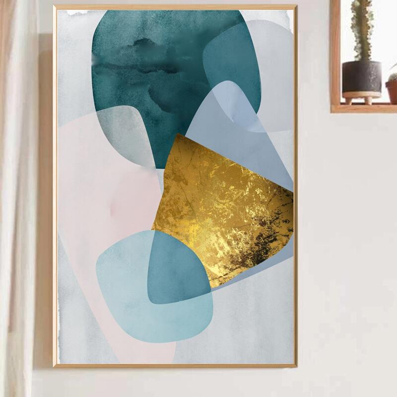

Graphic Print Wall Painting Without Frame, Multicolor