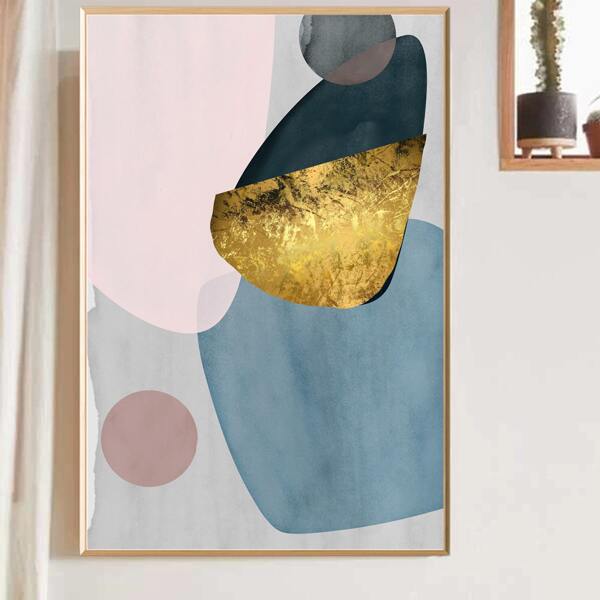 

Graphic Print Wall Painting Without Frame, Multicolor