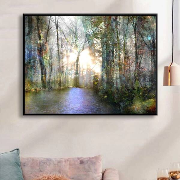 

Landscape Print DIY Diamond Drawing Without Frame, Multicolor