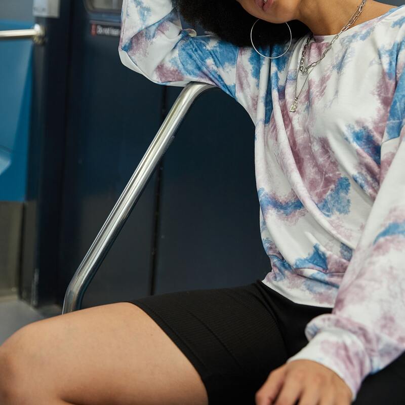

Drop Shoulder Tie Dye Sweatshirt, Multicolor