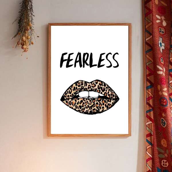 

Lip Print Wall Painting Without Frame, White