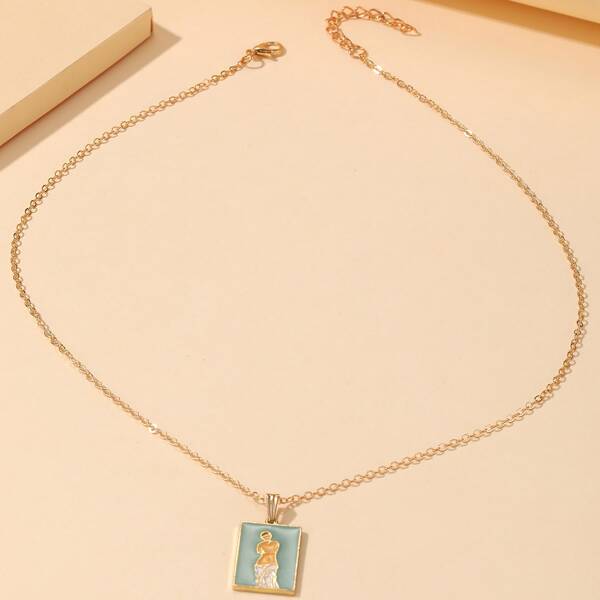 

Geo Charm Necklace, Multicolor