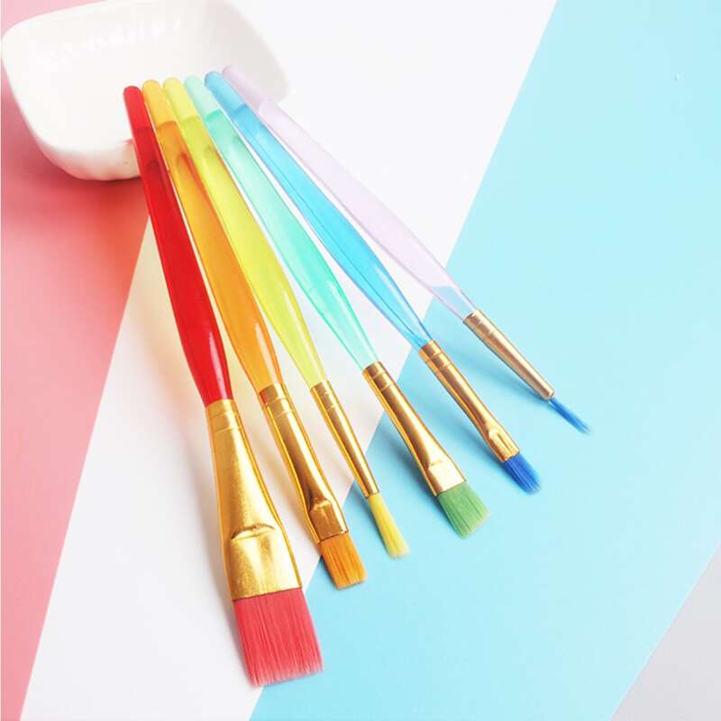 

6pcs DIY Paint Brush Set, Multicolor