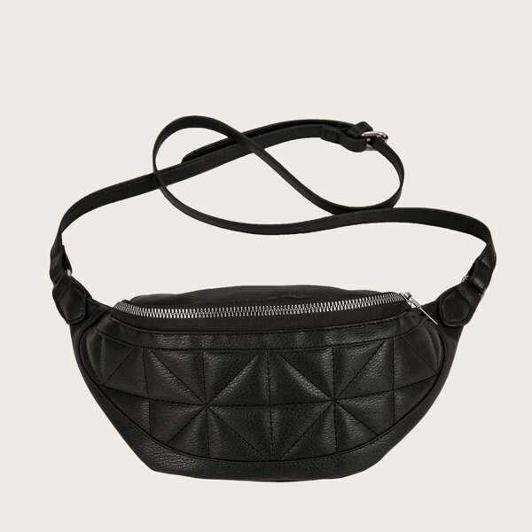 

Stitch Detail Fanny Pack, Black