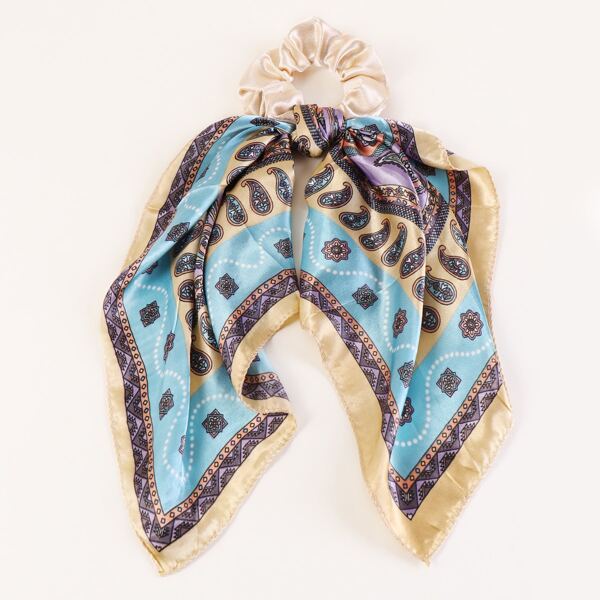 

Paisley Pattern Scrunchie Scarf, Multicolor