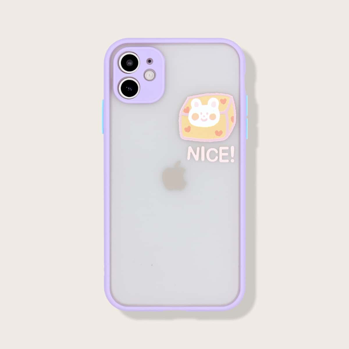 

Rabbit Contrast Frame iPhone Case, Clear