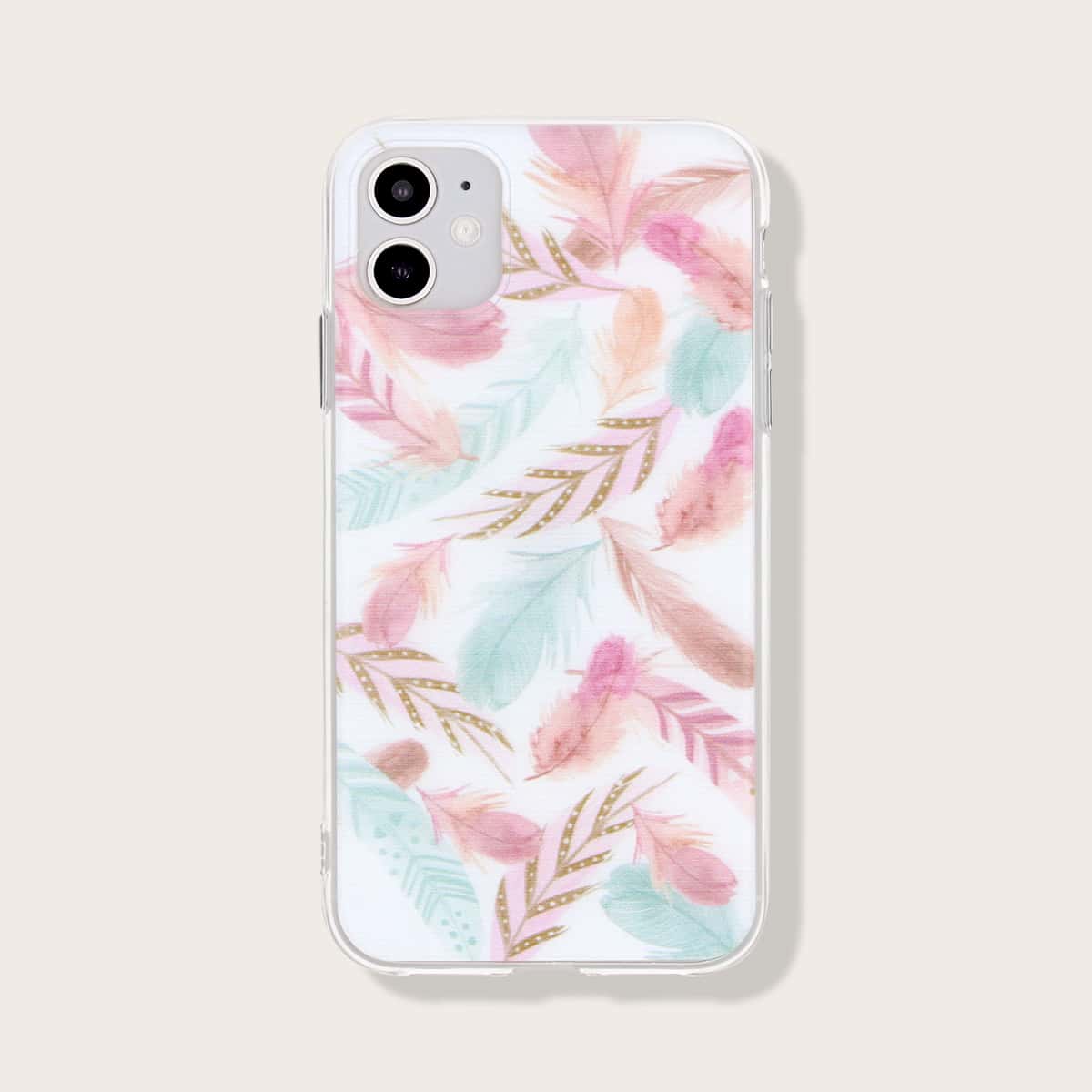 

Feather Pattern iPhone Case, Multicolor
